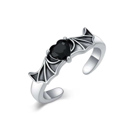 Midari Toe Rings for Women 925 Sterling Silver Hypoallergenic Adjustable Open Band Ring for Women Summer Beach Open Toe Jewelry Foot Jewelry - color: Devil's Wings, size: Adjustable