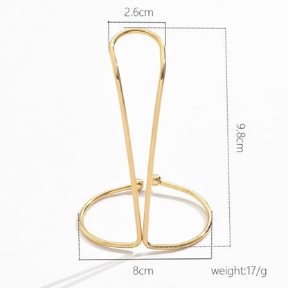 Gold Hand Ring Bracelet for Women Minimalism Trendy Adjustable Bracelet Open Cuff Bangle Jewelry Dainty Body Wrist Bracelet Middle Finger Ring