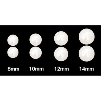 Oversized Faux Pearl Stud Earrings for Women, 14K Gold Plated Sterling Silver Hypoallergenic Large Classic Lightweight Pearl Earrings - size: 10mm