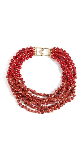 Kenneth Jay Lane Women's Dark Coral Chip Neck
