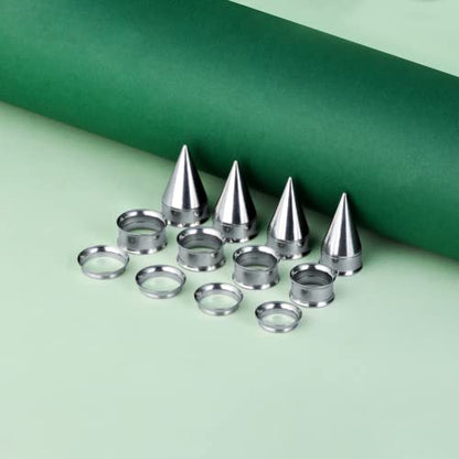 36PCS Ear Gauge Stretching Kit Stainless Steel Double Flare Alloy Tapers 3 In 1 Plugs Set Eyelet 14G-00G - color: 3 in 1-(17-20mm)-flare