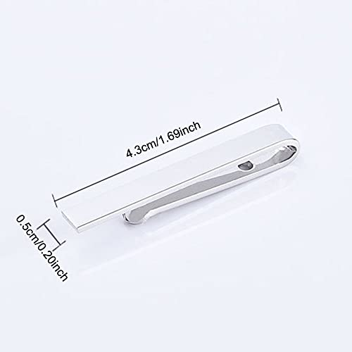 4PCS Tie Clips Mens Tie Clip Necktie Clip Simple Metal Clasp Clothes Pegs for Men Tie(gold)