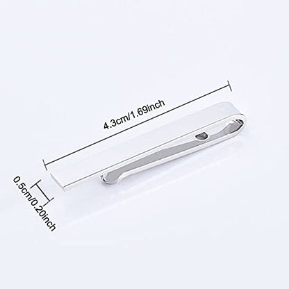 4PCS Tie Clips Mens Tie Clip Necktie Clip Simple Metal Clasp Clothes Pegs for Men Tie(gold)