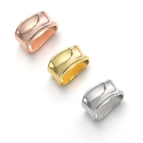 Silk scarf buckle for Women,Flat - Round Metal Scarf Ring Clip - 3 Pack Gold Silver Rose Gold Scarf Holder for Shawls Bandanas, Fashion Accessory