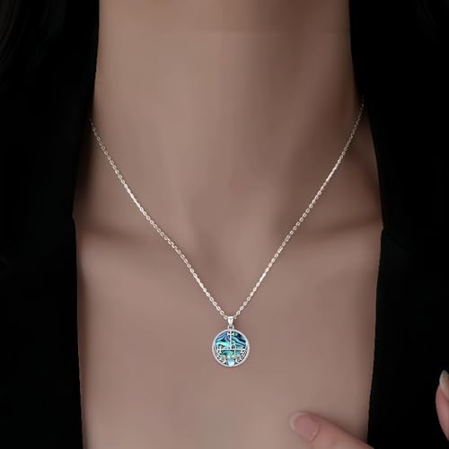 Witch Necklace 925 Sterling Silver Pentagram Triple Moon Pentacle Pendant Wiccan Pagan Jewelry Witchy Gifts for Women - style: Lilith-Abalone