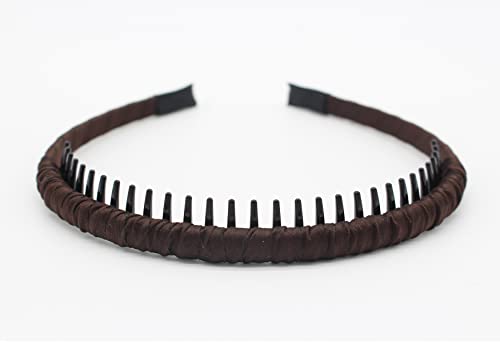 JOBAND 4pcs Hairbands for Women, Non-Slip Zig Zag Headbands, Adjustable Teeth Comb Hair Hoop, Daily Use, Yoga, Spa, Parties, Resin Cotton Blend | Non Slip hair accessories for women Can easily solve the problem of short hair on the forehead Suitable Daily