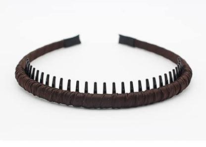 JOBAND 4pcs Hairbands for Women, Non-Slip Zig Zag Headbands, Adjustable Teeth Comb Hair Hoop, Daily Use, Yoga, Spa, Parties, Resin Cotton Blend | Non Slip hair accessories for women Can easily solve the problem of short hair on the forehead Suitable Daily