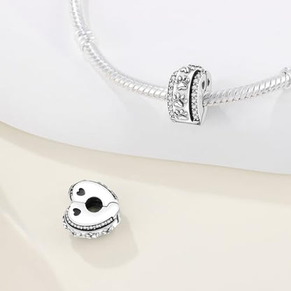 Spacer Stopper Beads for Bracelets & Necklaces, 925 Sterling Silver Beads | Smooth & Pave Cubic Zirconia (White, Blue, 18K Gold Plated) | Anti-Slide Separator Charms S925 Women Jewelry - color: 2Pcs Paw Stopper