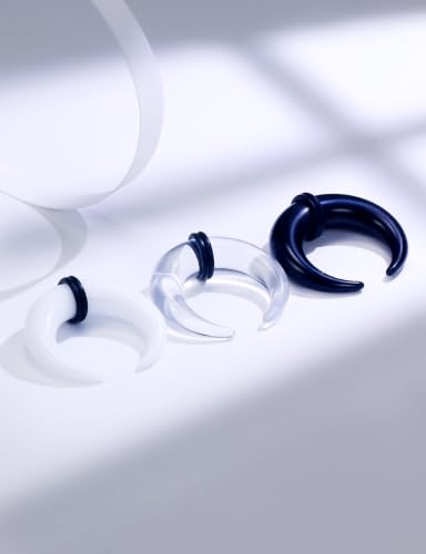 14-00G Ears Gauges Tunnels Plugs for Women Acrylic Buffalo Pincher Ear Gauge Septum Stretching Kit Nose Piercing Kit Earring Expander Stretcher Earrings Piercing Jewelry for Women Men - style: 00G Tapers