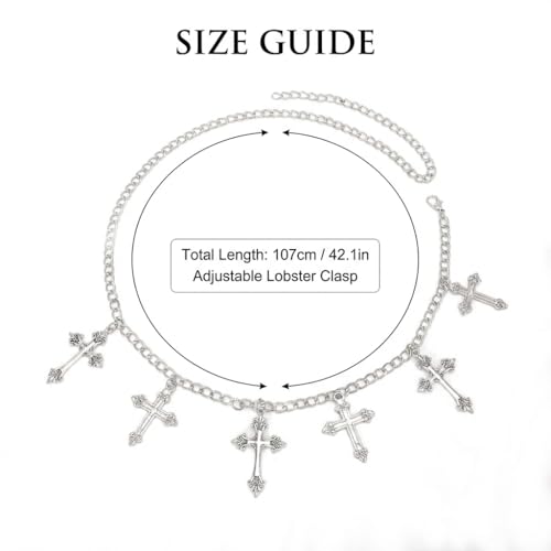 Waist Chain for Women - Silver Body Chain Crystal Body Jewelry, Stylish Adjustable Belt for Summer Beach Bikini Rave Festival Outfit Accessories - color: Silver-2