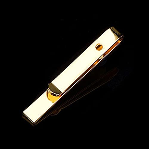 4PCS Tie Clips Mens Tie Clip Necktie Clip Simple Metal Clasp Clothes Pegs for Men Tie(gold)