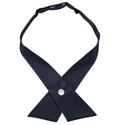 tiemart Crossover Tie - color: Dark Navy Blue
