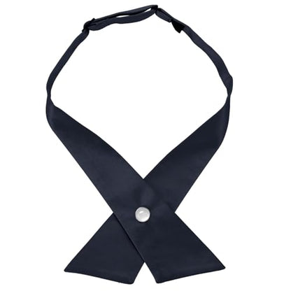 tiemart Crossover Tie - color: Dark Navy Blue