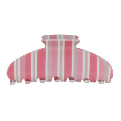 Almere Hair Claw Clip, Striped and Camo Pattern, Women's Hair Accessories for Thick or Thin Hair, 4 inch No-Slip (Pink Stripe) - color: Pink Stripe