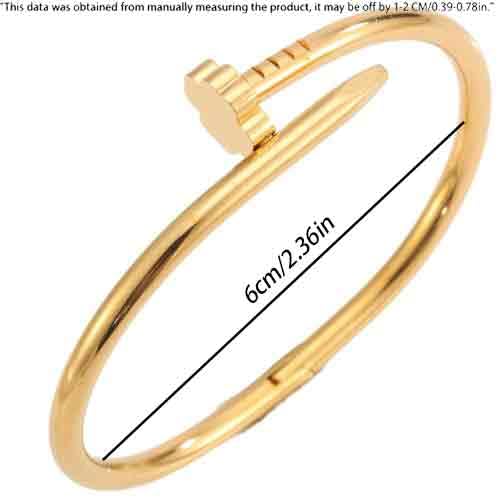 Adjustable Nail Bracelet for Women – Stainless Steel Cuff with Eight-Leaf Flower Detail, On-Trend Statement Jewelry