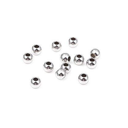 Stainless Steel Spacer Beads 6x5mm Round Loose Charm Caps Beads for DIY Jewelry Making 100pcs with 2.5mm Hole - color: 6x5mm 2.5mm