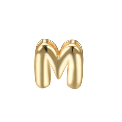 Initial Pendant Gold DIY Name Necklace Accessories Suitable for 1mm Chain - style: Letter-M