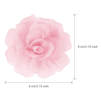4.33" Soft Pink Flower Hair Clip | Lightweight Elegant & Perfect for Weddings, Parties or Daily Wear. Add a Feminine Touch to Hairstyles, Dresses, Hats & Accessories | Durable & stylish design - color: Light Pink