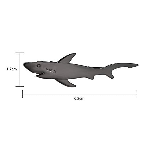 Yoursfs Shark Ties for Men Novelty Shark Tie Clips Funny Marine Animals Tie Clips - style: Grey Shark Tie Clips