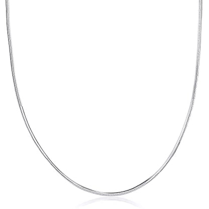 PORI JEWELERS 925 Sterling Silver 1.5MM Magic 8 Sided Italian Snake Chain - Women - Made In Italy - color: Silver, size: 20