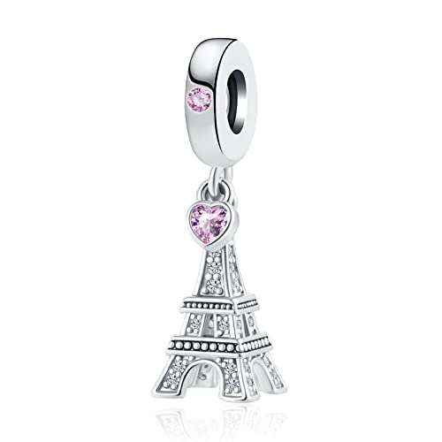 GMXLin Vacation Love to Travel Charms for Bracelets Holiday Paris Eiffel Tower Charm for Mom SIster Best Friend