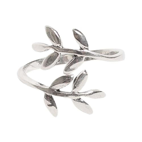 Toe Ring | Leaf Wrap Around .925 Sterling Silver | Adjustable Size Ring For Toe or Mid Finger