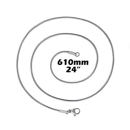 12 Pack Necklace Chains 24 Inches Stainless Steel Snake Chain Necklace with Lobster Clasps for DIY Jewelry Making, 1.2 mm - size: 24 Inches
