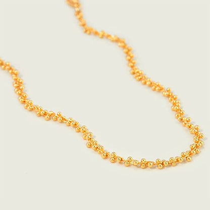MEVECCO Anklet for Women Gold Chain 14K Gold Plated Dainty Boho Beach Summer Simple Foot Jewelry Ankle Bracelet - style: Ball Cluster