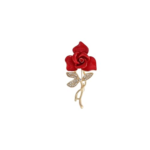 GBAHFY Romantic Red Rose Bloom Brooch for Women Vintage Flower Floral Pin for Jacket, Bag, Scarf - style: 6