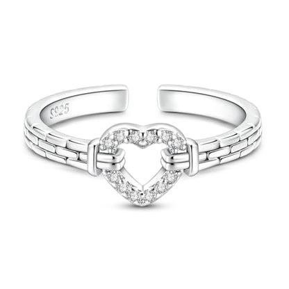 925 Sterling Silver Adjustable Rings for Women 14K Gold Plated Thumb Rings | Stackable Statement Eternity Rings Dainty Starfish Star Moon Heart Lucky Open Ring Trendy Jewelry Birthday Gifts for Ladies - color: Love Twisted Chain Ring