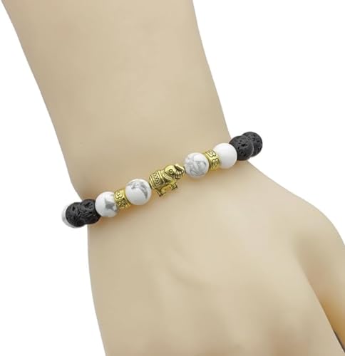 Women Beaded Bracelet Set | Colorful Boho Stackable Trendy Design with Crystal Accents Multilayer Bangle Bracelet | Fashion Stretch Braclets Jewelry for Women - color: Elephant