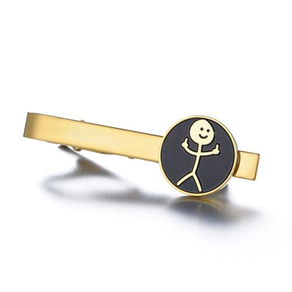 Dreamtimes Rock Skull Hand Tie Clip Halloween Shirt Tie Clips Figurine Sign Language Tie Clip Rock On Hand Gesture Stainless Steel Novelty Tie Accessory for Men - style: Style 1-G