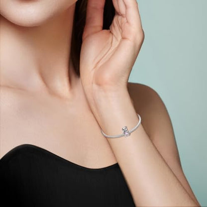 925 Silver Charm for Bracelets Animal Pet Insect Series Women Jewelry Gift - color: Red puppy