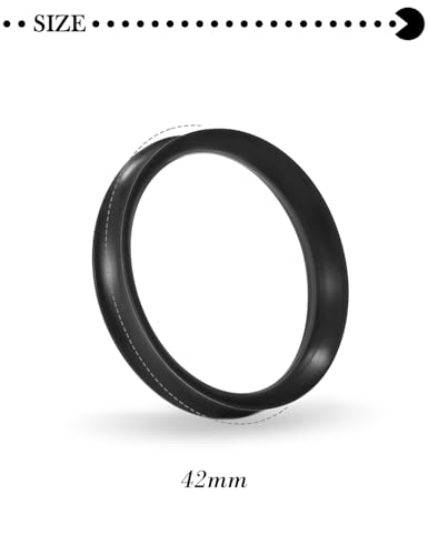 10G-50mm Thin Black Silicone Ear Gauges Tunnels Rubber Ear Plugs Gauges Double Flared Flexible Tunnel Earrings for Women Men - color: 42mm = = 1 5/8 inch = 1.65 inch
