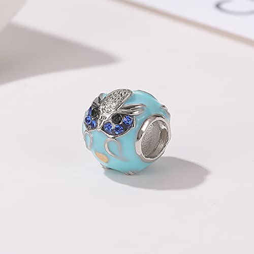 12pcs Mixed Silver Plated Colorful Enamel Alloy Beads Dangle Charms Fits for European Snake Chain Bracelet Necklace DIY Jewelry Making Supplies - color: 14pcs Beads