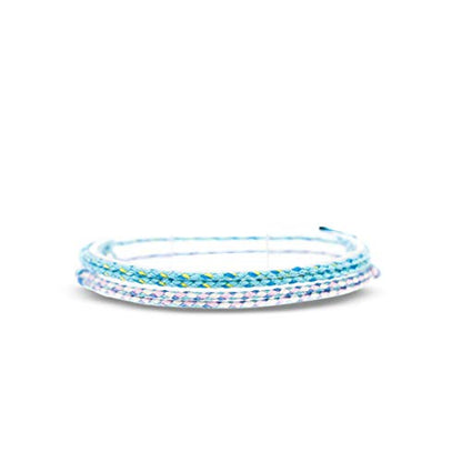 Made by Nami 2 Pcs Wave String Ankle Bracelets for Women Waterproof & Adjustable Thin Braided Anklet Surfer Boho Ankle Bracelet Set of 2 Beach Accessories - color: Baby Blue Set
