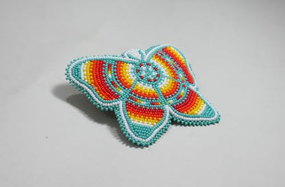 Beaded Hair Clips Native American Style Handmade Collection (Butterfly (Turquoise)) - color: Butterfly ( Turquoise)