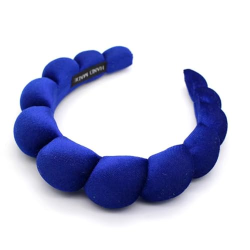 Fashion Headbands for Women Padded Fabric Hair Bands Wide Velvet Non Slip Headband Hair Accessories for Women Girls (Royal Blue) - color: Royal Blue