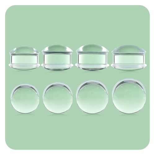Precise Dimensions Set Color Acrylic O-Ring Ear Plugs Tunnels Gauges Stretcher Piercings Kit - color: White, size: 19-22mm