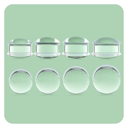 Precise Dimensions Set Color Acrylic O-Ring Ear Plugs Tunnels Gauges Stretcher Piercings Kit - color: White, size: 19-22mm