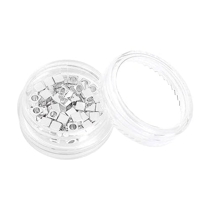 Silver Plated Cube Spacer Beads Right Angle 3x3mm 50pcs for Jewelry Making Findings Non Tarnish - color: Silver, size: 3x3mm Right Angle Cube