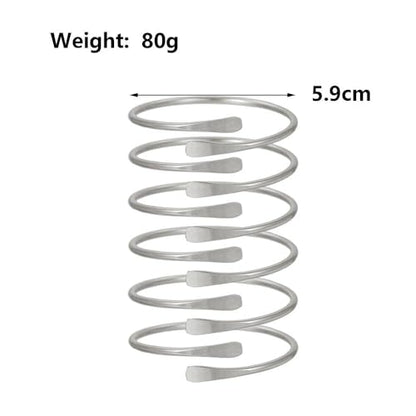 Layered Gold Sliver Plated Geometric Bracelets Set for Women,Open Adjustable Stacking Wrist Cuff Bracelets Punk Party Trendy Jewelry Accessories Gift - color: Silver