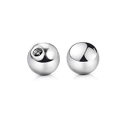 vcmart 16G 3mm Replacement Balls & 14G 5mm Piercing Balls Externally Threaded Nipple Industrial Tongue Belly Nose Lip Ear Piercing Barbell Parts - color: 1 -14G, 5mm balls, silver 10pcs