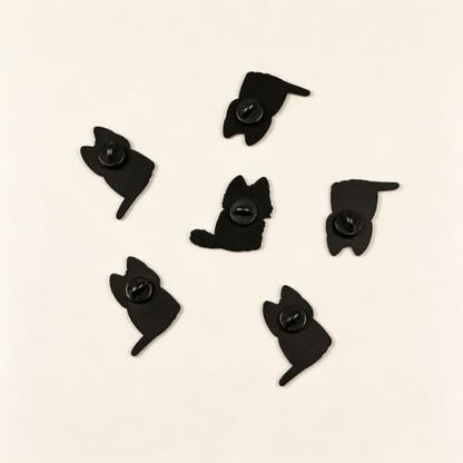 4/6/9/10/12/16/20PCS Cute Enamel Pins Bulk Set, Art Aesthetic Lapel Brooches, Humorous Quote Pins for Backpacks Jackets Hats Bags, Novelty Cool Badges for Women, Men, Teens, Kids - style: 6pcs Cat
