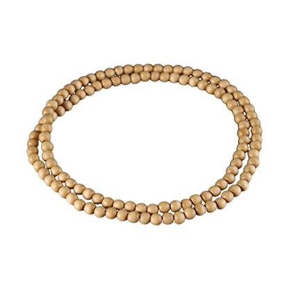 COLORFUL BLING 8MM Natural Wood Bead Necklace Africa Wooden Chain Statement Unisex Chunky Strand Necklaces Hip Hop Jewelry - color: light