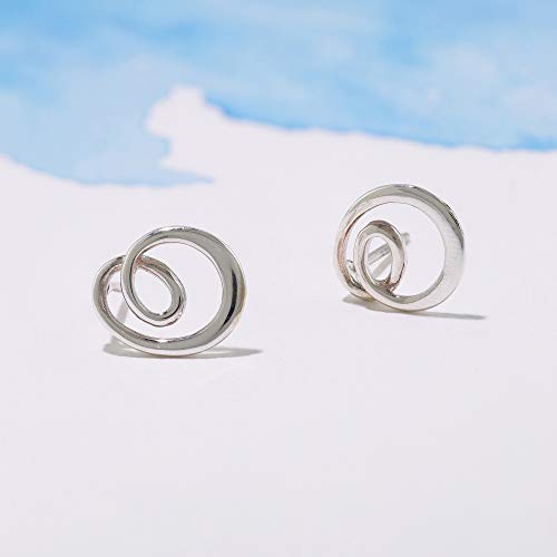 Boma Jewelry Sterling Silver Spiral Stud Earrings