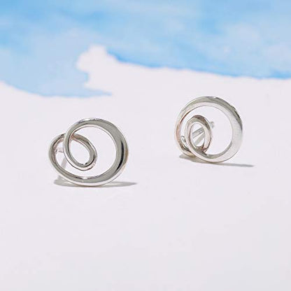 Boma Jewelry Sterling Silver Spiral Stud Earrings