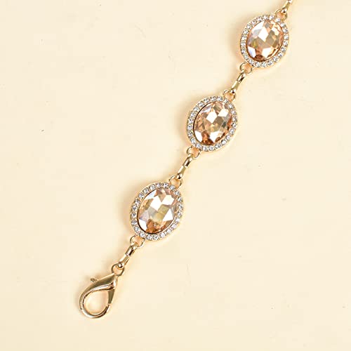 ILuvatar Green Glass Diamond Chain Belt - Metal Women's Western Style Dress Belt - color: F008-cp