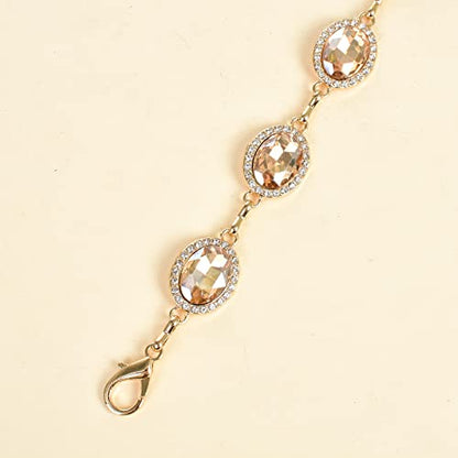 ILuvatar Green Glass Diamond Chain Belt - Metal Women's Western Style Dress Belt - color: F008-cp