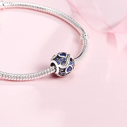 HappyStar 925 Sterling Silver Birthstone Charms fits Charms Bracelets for Woman，with 5A Cubic Zirconia Dangle Pendant Bead,Happy Birthday Charms for Bracelet and Necklace - color: C9 Infinity Symbol September Birthstones